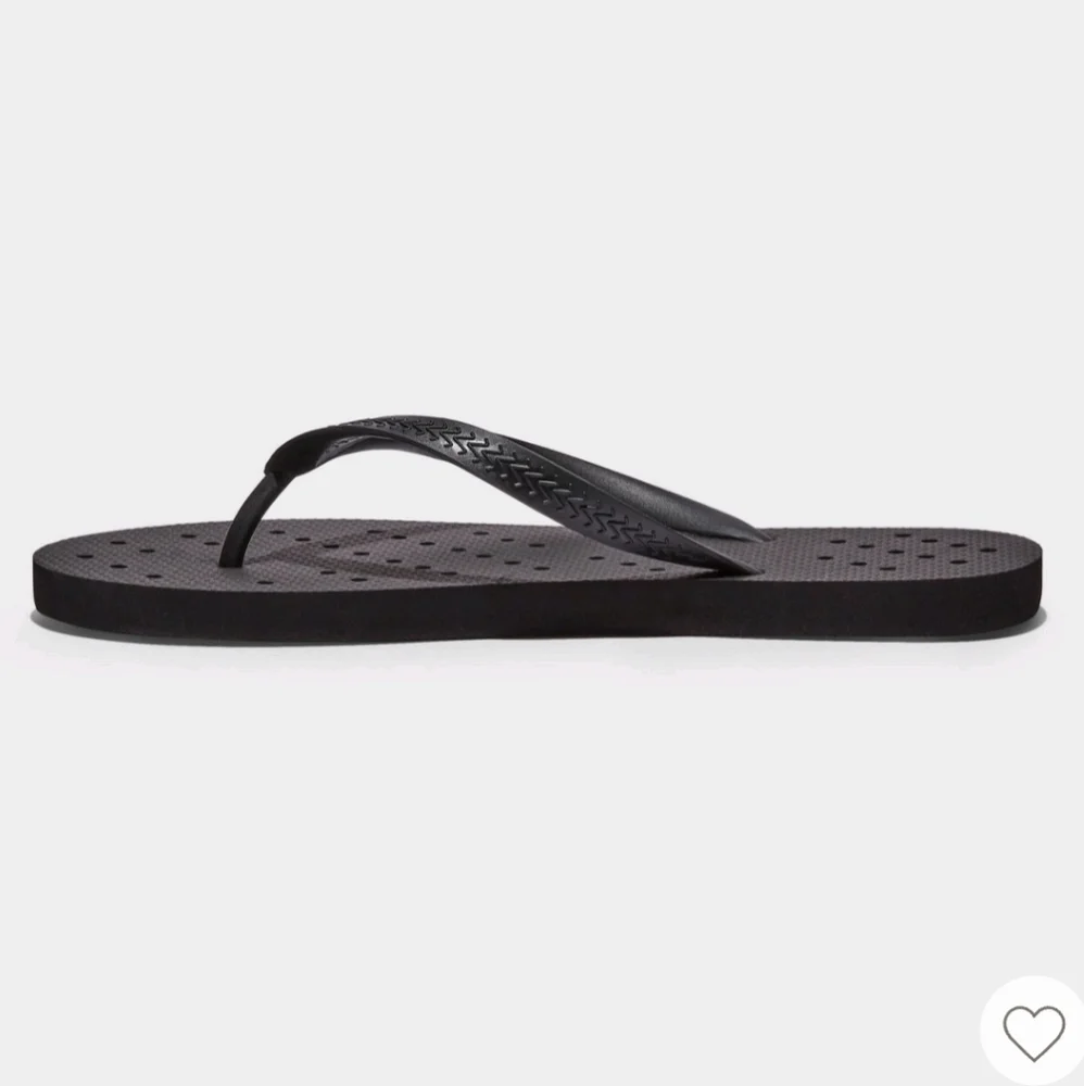 Shower Shoes Black Thong Flip Flop Sandals